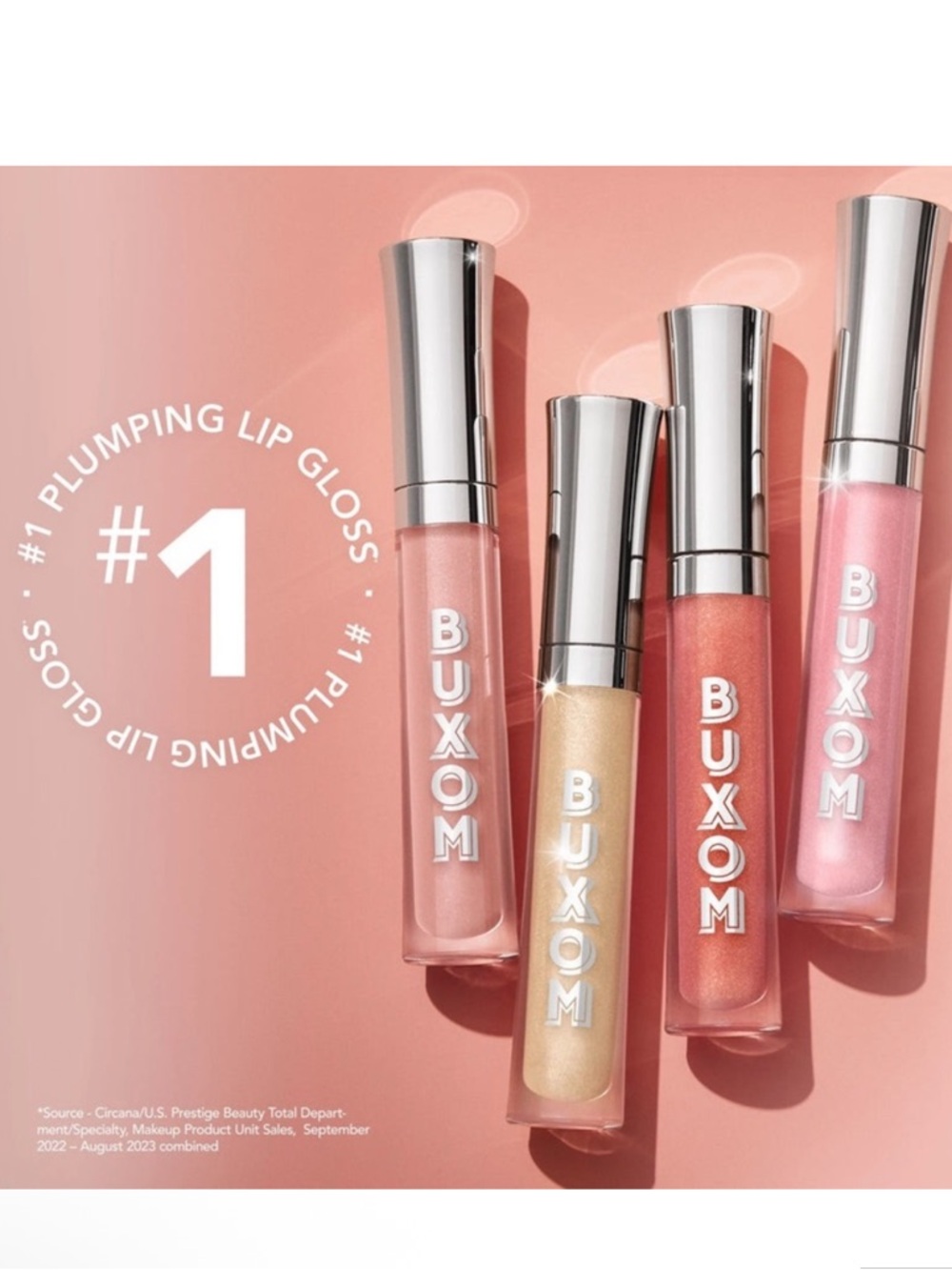 Buxom Jessica Full-On Plumping Lip Polish Gloss- sheer mauve coral pink shimmer - Picture 13 of 15